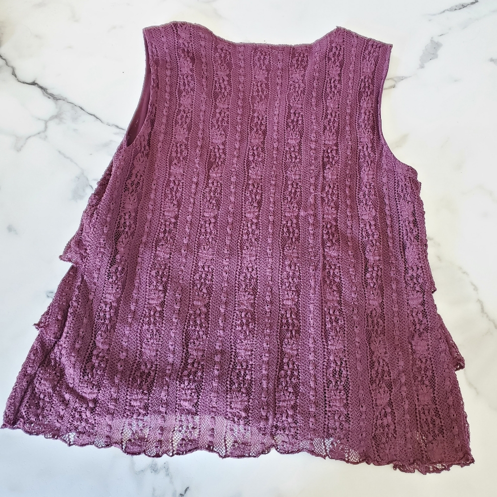 Apt 9 Ruffled Lace Tank Top size XL - Picture 5 of 15